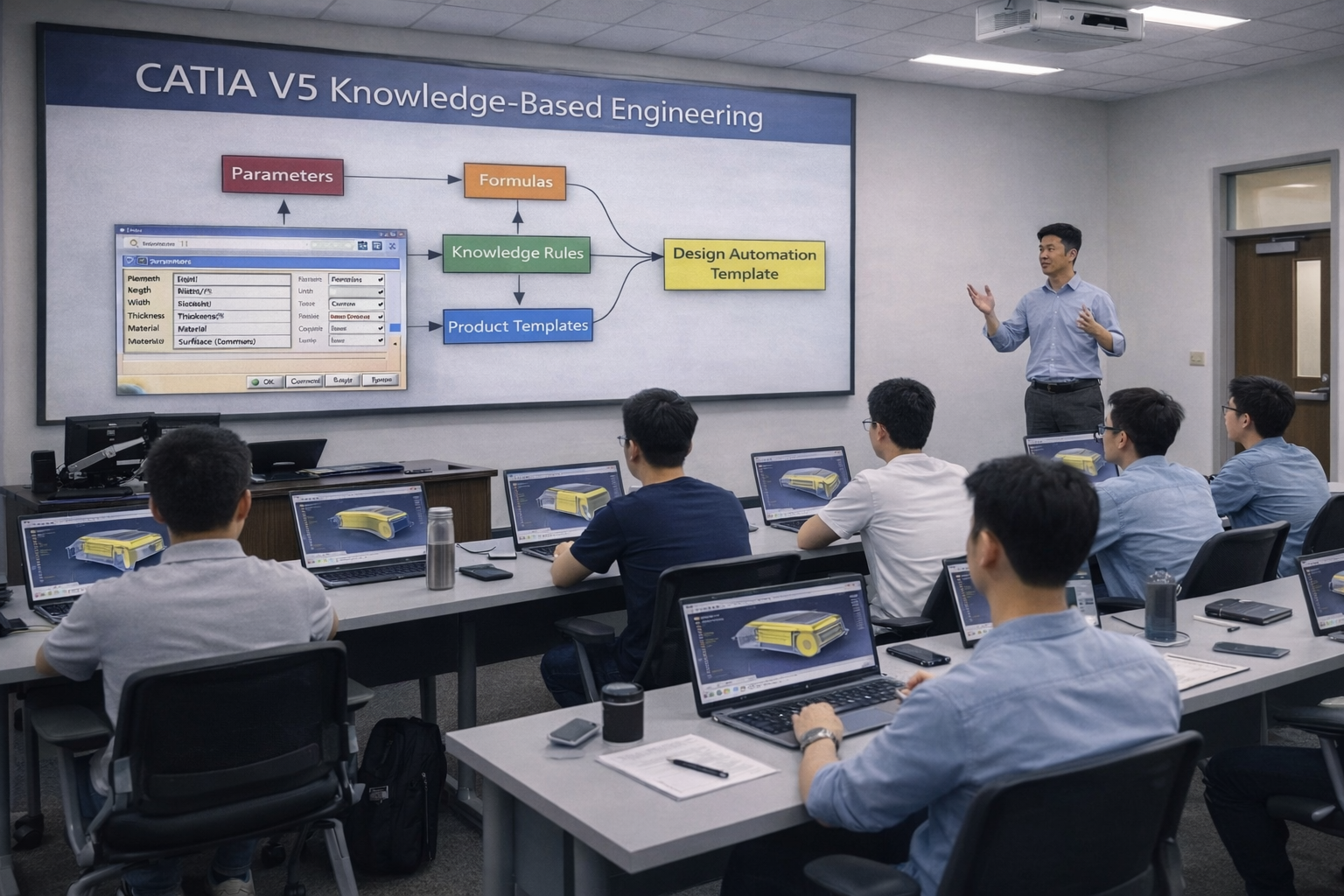 CATIA V5 – Knowledge-Based Engineering (KBE)